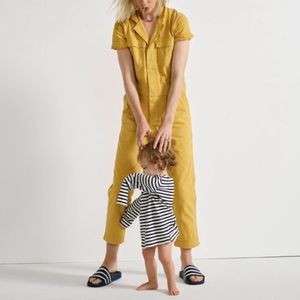 RARE Madewell Short Sleeve Coveralls Golden Yellow Size XS